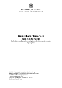 Rasistiska fördomar och mångkulturalism