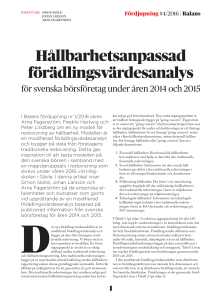 Hållbarhetsanpassad förädlingsvärdesanalys