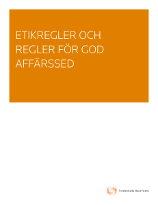 etikregler och regler för god affärssed