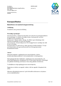 SCAs kravspecifikation för maskinförare