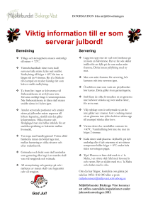Goda råd vid servering av julbord