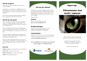 Tillsammans mot brott i naturen