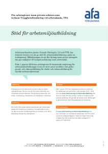 Stöd för arbetsmiljöutbildning