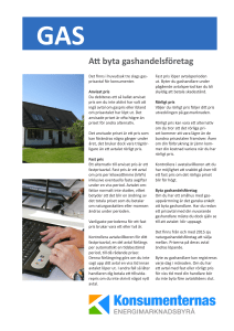 Att byta gashandelsföretag