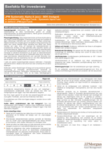 JPM Systematic Alpha A (acc) - SEK (hedged)