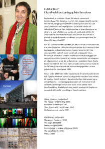 Eulalia Bosch Filosof och konstpedagog från Barcelona