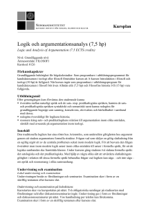 Logik och argumentationsanalys (7,5 hp)