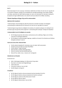 Biologi år 5 – Vatten