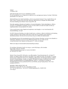 Nyheter 23 februari 1999 KÖP SKIVOR BILLIGT PÅ NYA