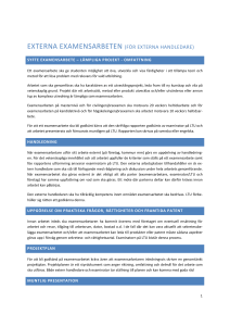 EXTERNA EXAMENSARBETEN (FÖR EXTERNA HANDLEDARE)