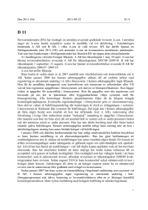 Dnr 2011-554 2011-09-22 D 11 Revisorsnämnden (RN) har mottagit