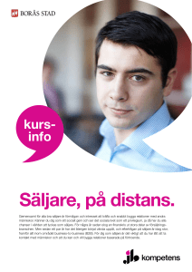 Säljare, på distans.