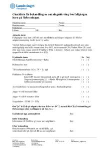 Checklista för behandling av andningsstörning hos fullgångna barn