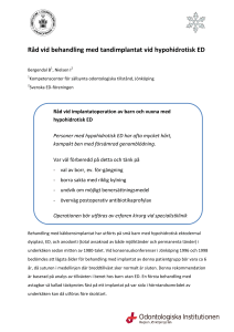 Råd vid behandling med tandimplantat - Svenska ED
