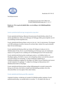 Svensk sjuksköterskeförenings övergripande synpunkter