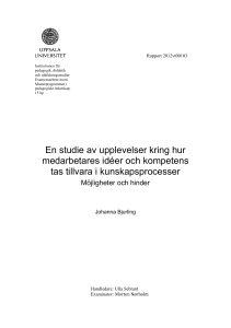 En studie av upplevelser kring hur medarbetares idéer och