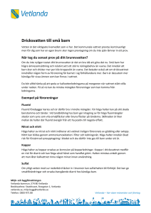 Dricksvatten till små barn