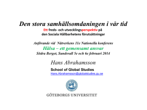 Den stora samhällsomdaningen i vår tid