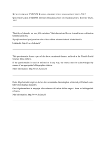 2012 Tämä kyselylomake on osa yllä mainittua