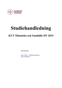 Studiehandledning KUT Människa och Samhälle HT 2015