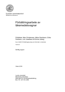 Förbättringsarbete av läkemedelsvagnar