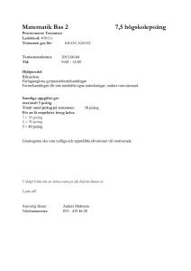 Matematik Bas 2 7,5 högskolepoäng