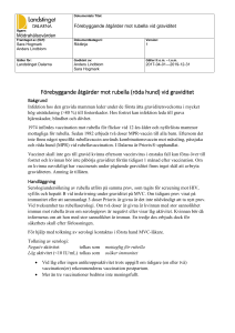 Förebyggande åtgärder mot rubella