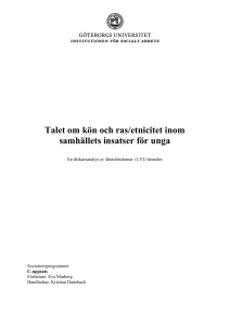 Talet om kön och ras/etnicitet inom samhällets insatser för