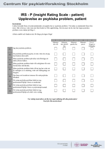 IRS - P _Insight Rating Scale