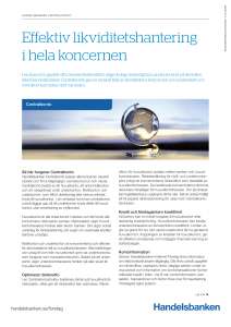 Effektiv likviditetshantering i hela koncernen