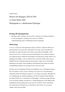 201516SD470 Mottagande av vidarebosatta flyktingar
