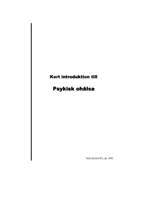 Psykisk ohälsa