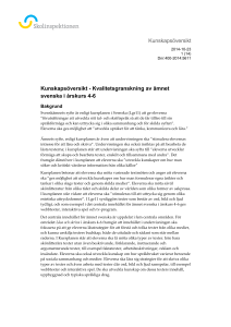 Kunskapsöversikt Kunskapsöversikt