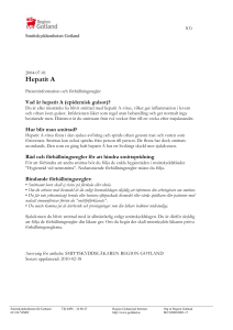 Hepatit A - Region Gotland