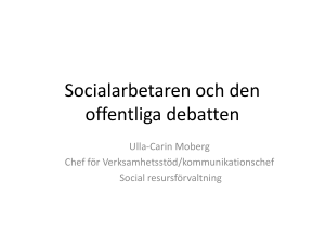 Socialarbetaren och den offentliga debatten