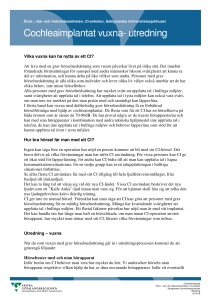 Cochleaimplantat vuxna- utredning