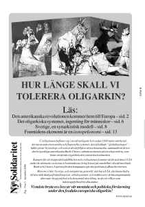Ny HUR LÄNGE SKALL VI TOLERERA OLIGARKIN?