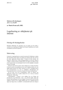 Motivering - Riksdagens öppna data