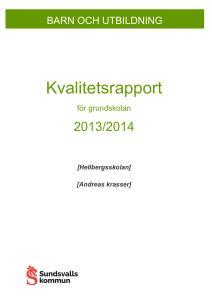 Kvalitetsredovisning