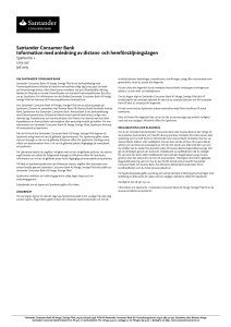 Santander Consumer Bank Information med anledning av