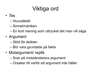 Modell för debatt i lag