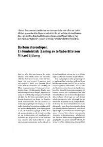 Bortom stereotyper. En feministisk läsning av Jeftaberättelsen