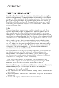 estetisk verksamhet