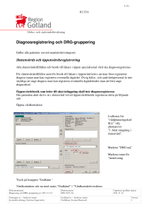 Diagnosregistrering och DRG