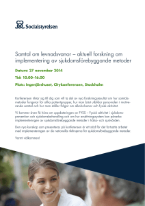 Samtal om levnadsvanor