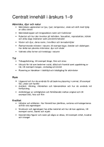 Centralt innehåll i årskurs 1–9