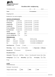Checklista inför vårdplanering