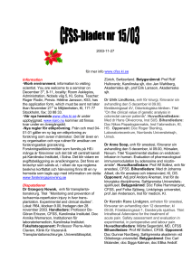 2003-11-27 för mer info www.cfss.ki.se