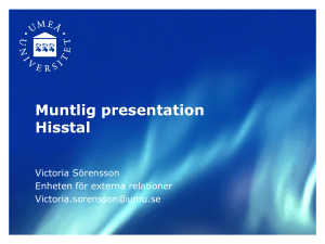 Muntlig presentation - TFE