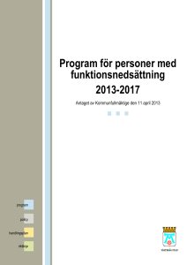 Program för personer med funktionsnedsättning